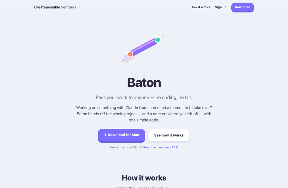 Baton website preview