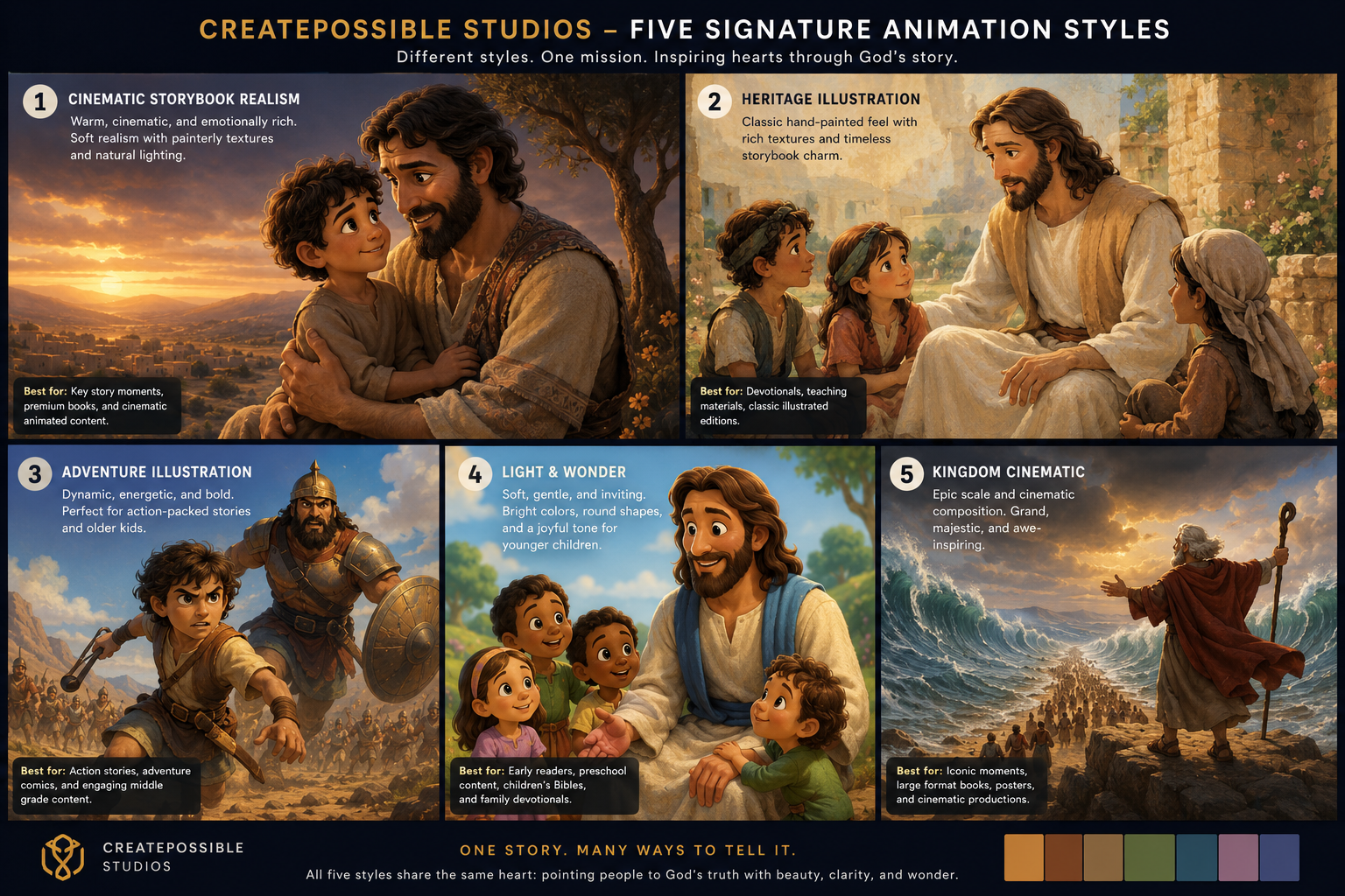 Graphic Bible — Createpossible Studios five signature animation styles